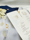 Menu weselne na talerzyk LUXURIOUS GLAM