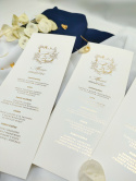 Menu weselne na talerzyk LUXURIOUS GLAM