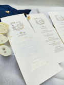 Menu weselne na talerzyk LUXURIOUS GLAM