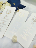 Menu weselne na talerzyk LUXURIOUS GLAM