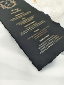 Menu weselne na talerzyk LUXURIOUS BLACK