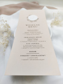 Menu weselne na talerzyk DRESSY